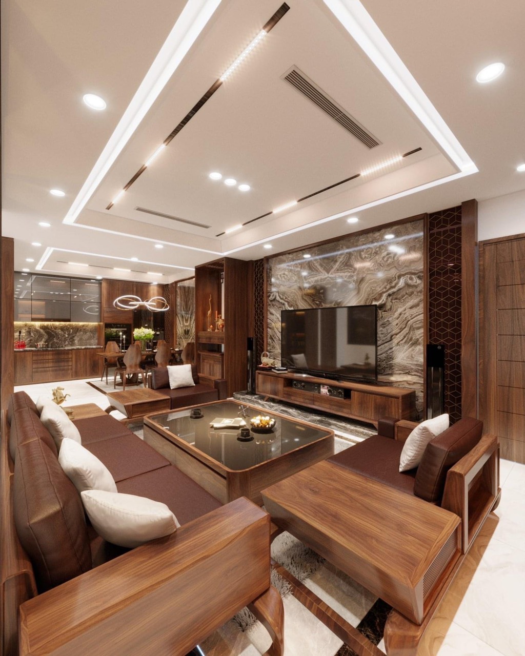 Nội thất nhà phố tân cổ điển