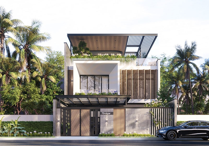 Mẫu nhà phố phong cách Tropica 